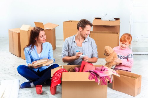 Removal team planning a house move in Wembley