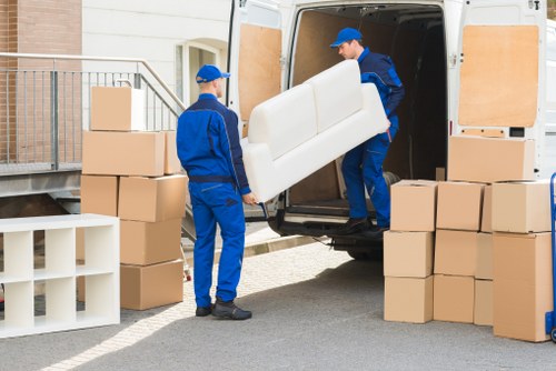 Removal team planning a house move in Wembley