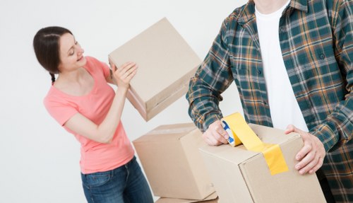 House movers assisting a family move in Wembley