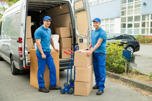 Loading office furniture for a Wembley relocation
