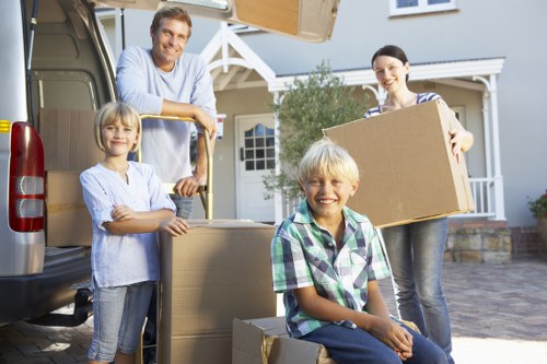 Moving team handling flat relocation in Wembley with careful planning