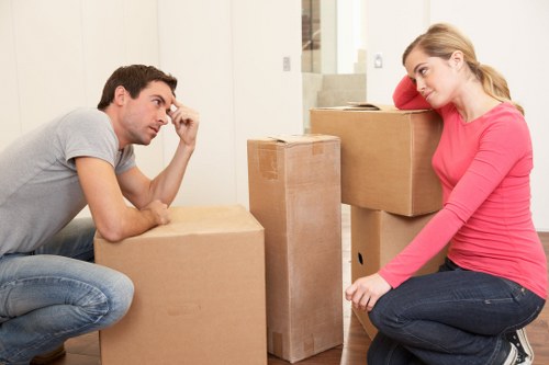 Truck loading furniture and household items in Wembley