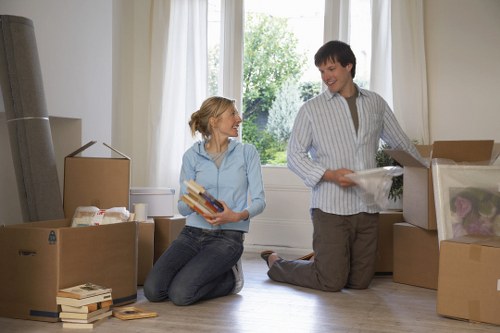 Preparation checklist for a home move in Wembley with boxes and furniture