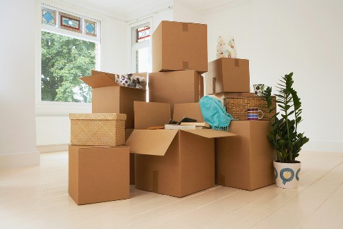 Furniture and boxes being loaded for a local Wembley removal